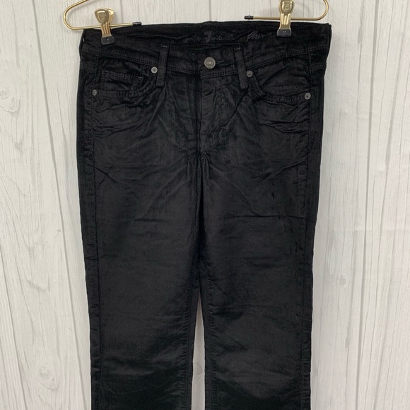 7 FOR ALL MANKIND BLACK CORDUROY JEANS FLYNT 26 - Picture 4 of 9